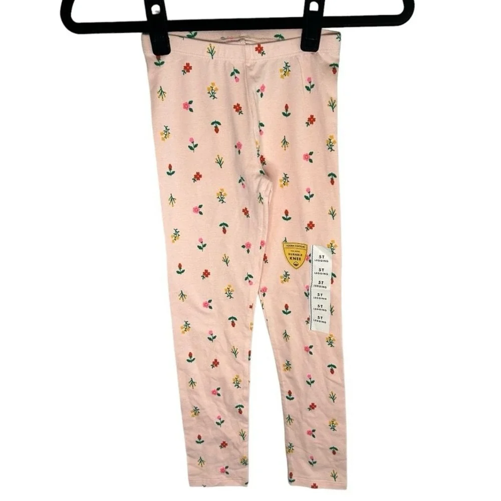 Cat & Jack Girls 5T Outfit Set Monster Truck Shirt Pink Floral Leggings NWT
